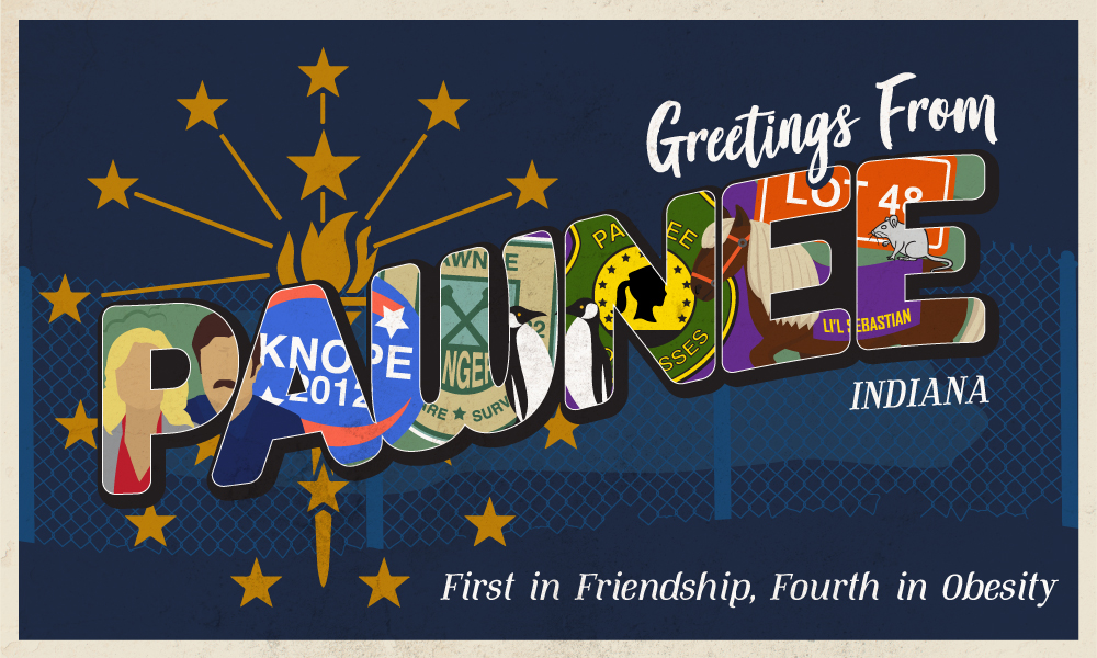 Greetings from Pawnee, Indiana!